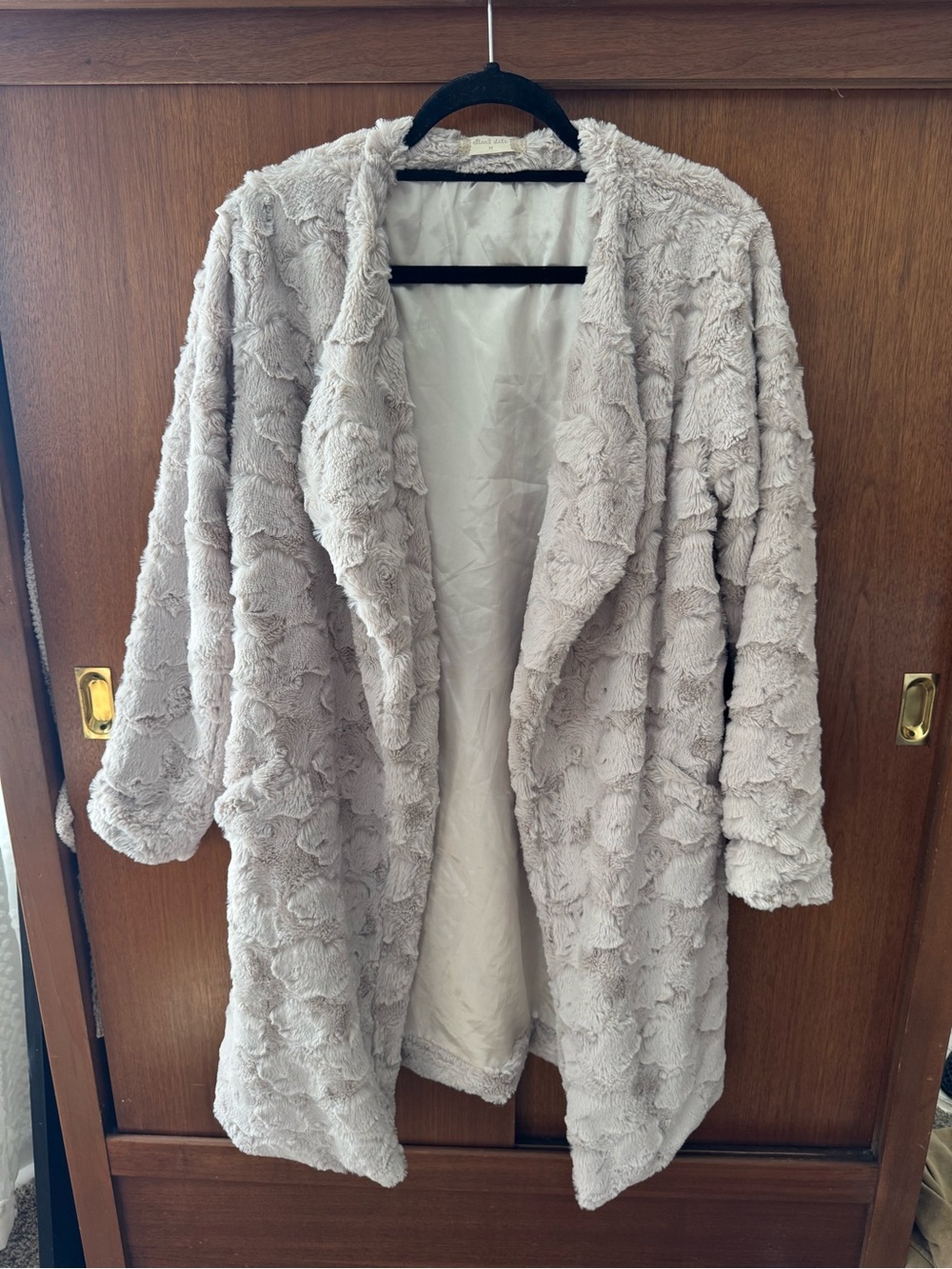 Altar'd State Cream Teddy Coat